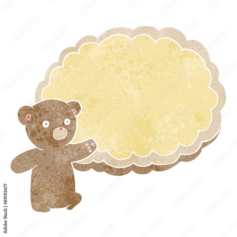 cartoon bear with text space cloud cartoon bear with text space cloud