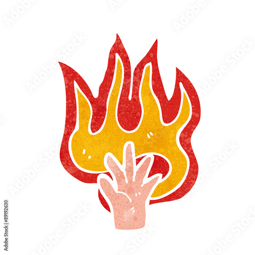 flaming hand symbol