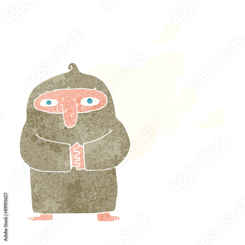 cartoon smelly monk