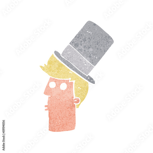 cartoon man wearing top hat