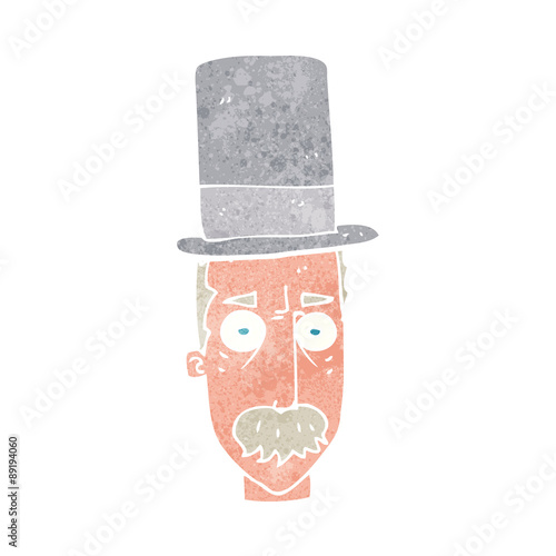 cartoon man wearing top hat