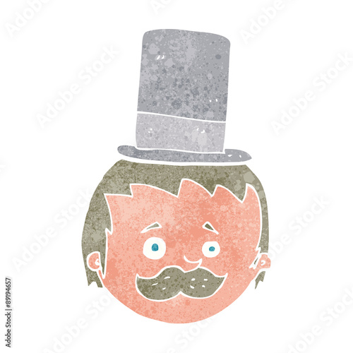 cartoon man wearing top hat