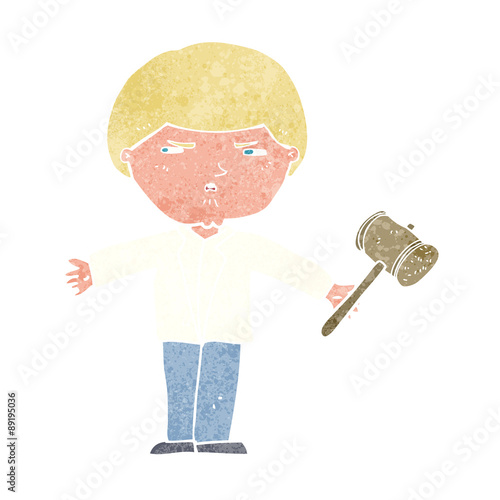 cartoon auctioneer