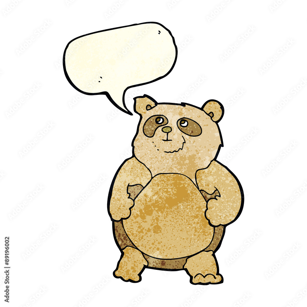 cartoon bear with speech bubble cartoon bear with speech bubble