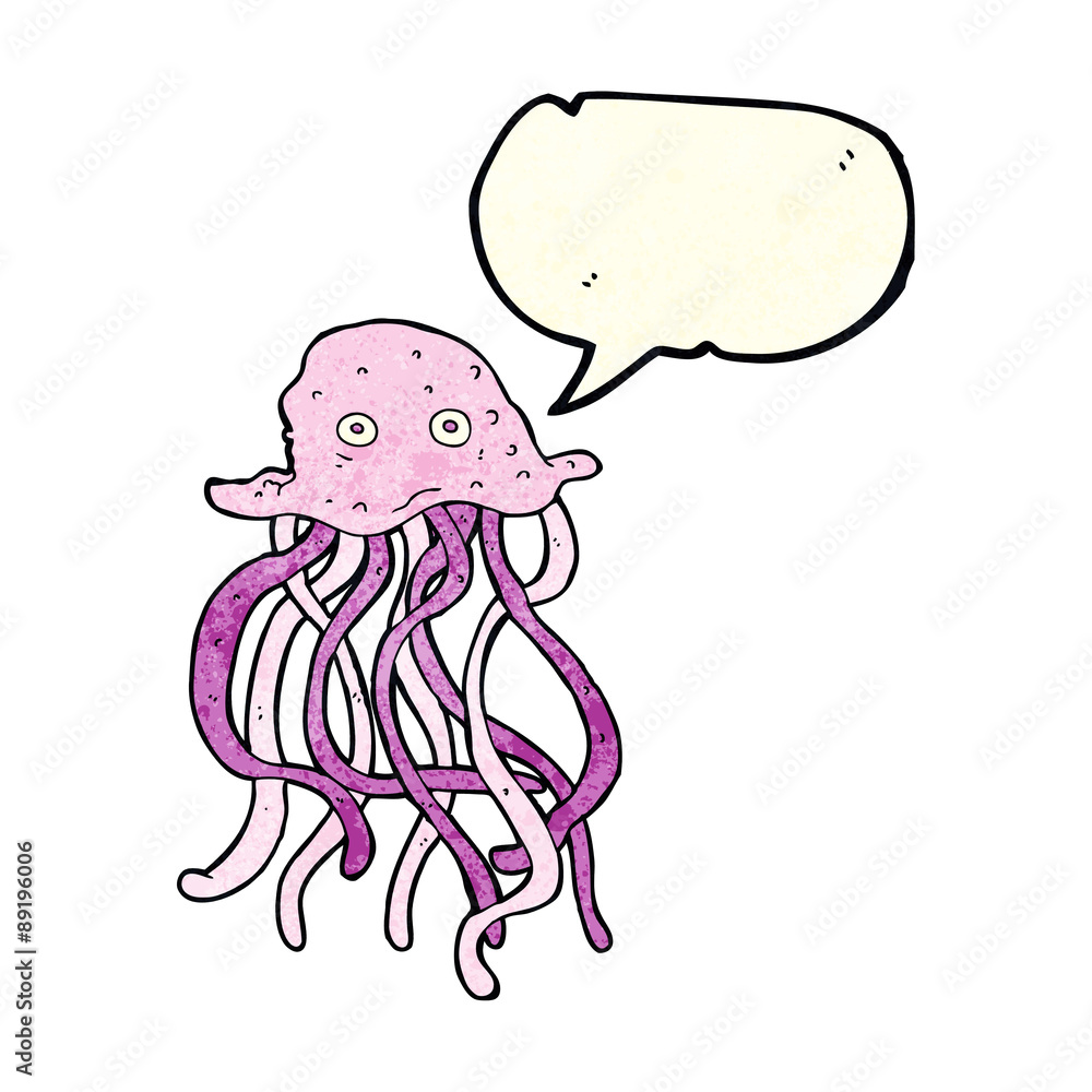 cartoon octopus with speech bubble cartoon octopus with speech bubble
