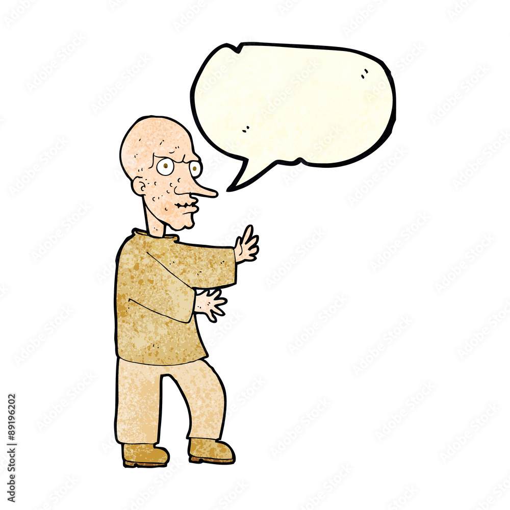 cartoon mean looking man with speech bubble cartoon mean looking man with speech bubble