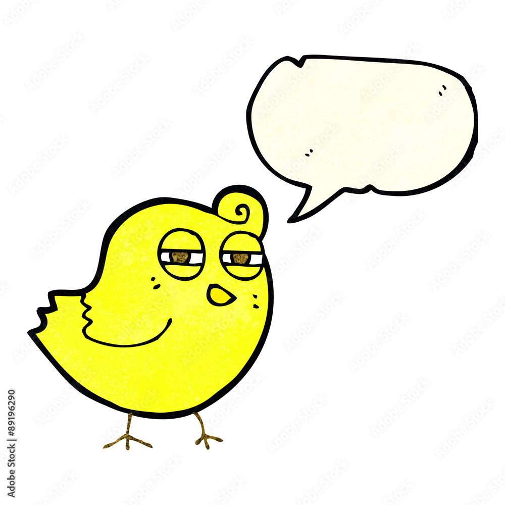 funny cartoon bird with speech bubble funny cartoon bird with speech bubble