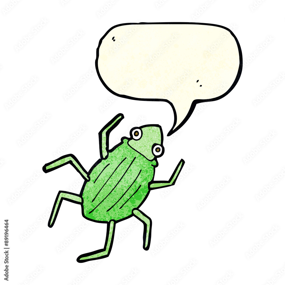 cartoon bug with speech bubble cartoon bug with speech bubble