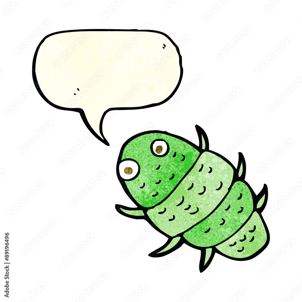 cartoon bug with speech bubble cartoon bug with speech bubble