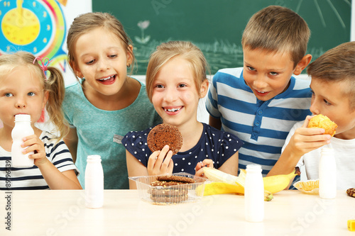 Cute children at lunch time...