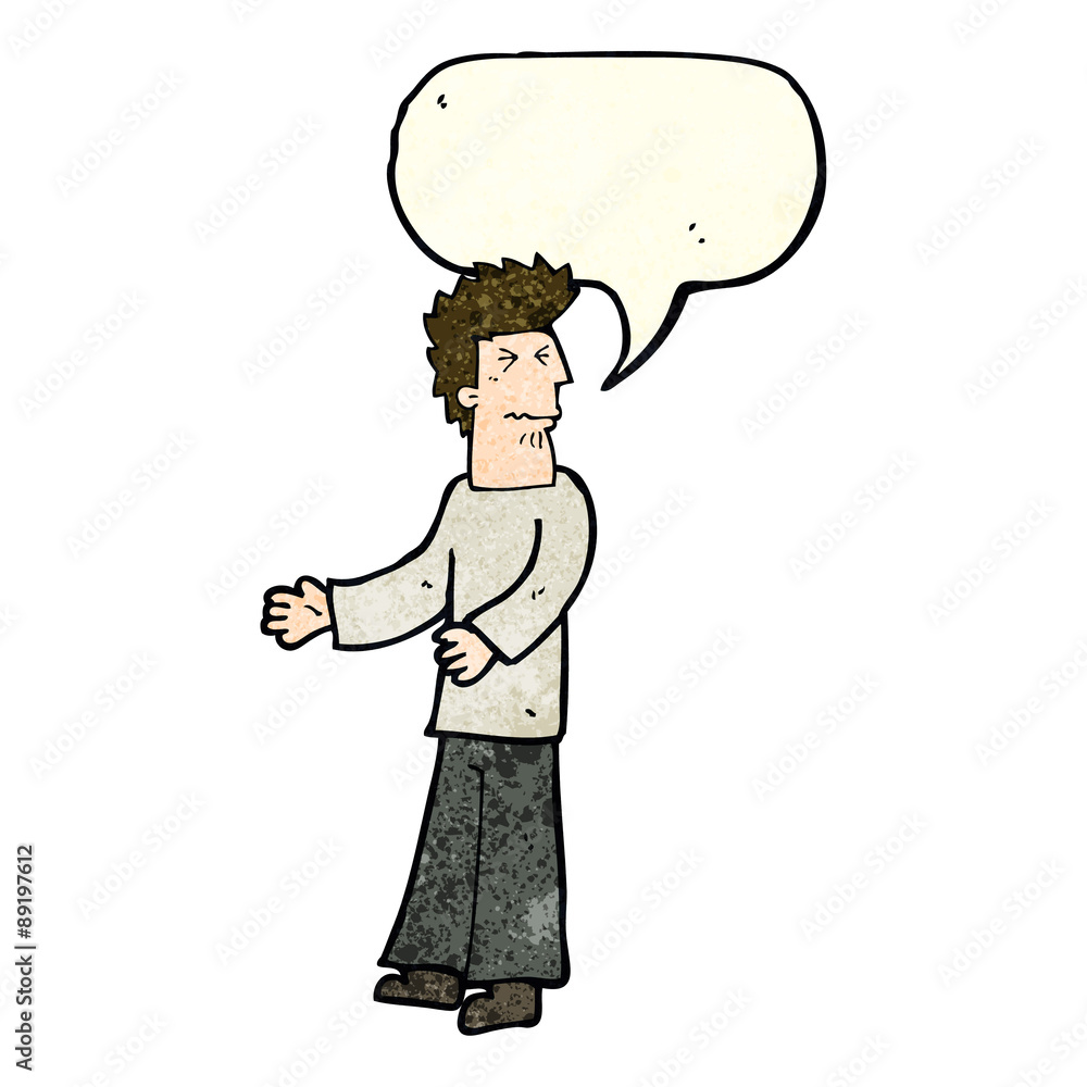 cartoon disgusted man with speech bubble cartoon disgusted man with speech bubble