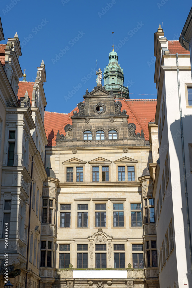George Gate building in end of Schloss Street, Dresden, Germany.