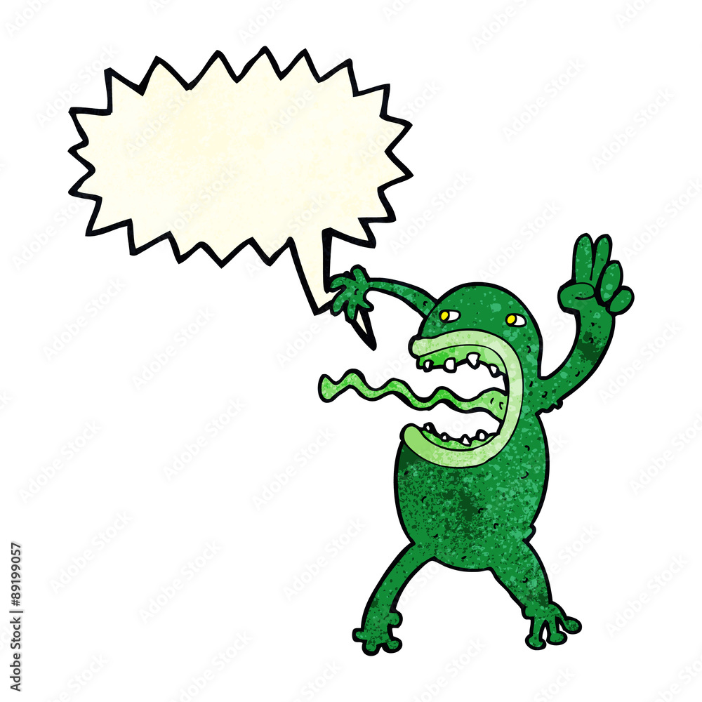 cartoon crazy frog with speech bubble cartoon crazy frog with speech bubble