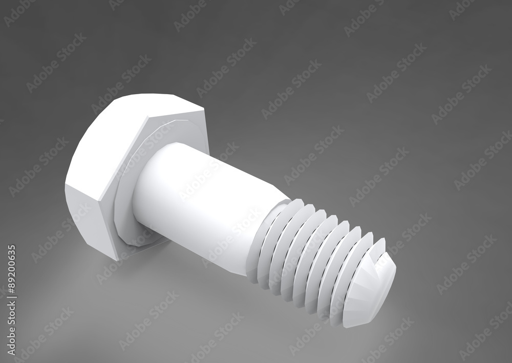 bolt and nut with white background bolt and nut with white background