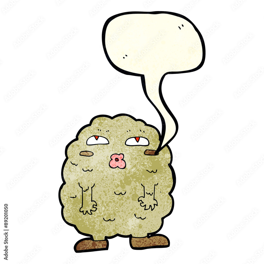 funny cartoon monster with speech bubble funny cartoon monster with speech bubble