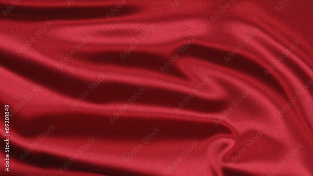 Wavy motion red fabric, top view Wavy motion red fabric, top view
