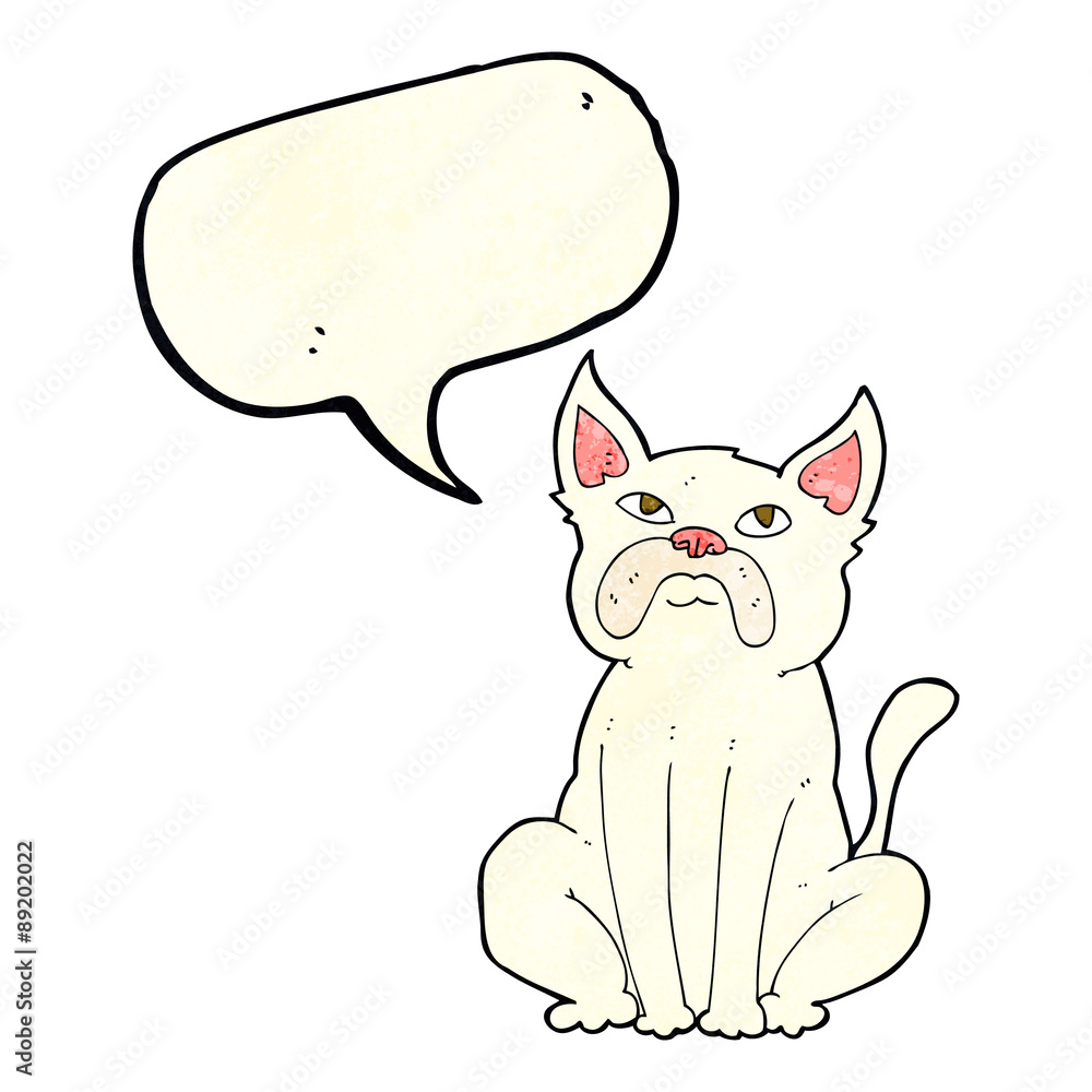 cartoon grumpy little dog with speech bubble cartoon grumpy little dog with speech bubble