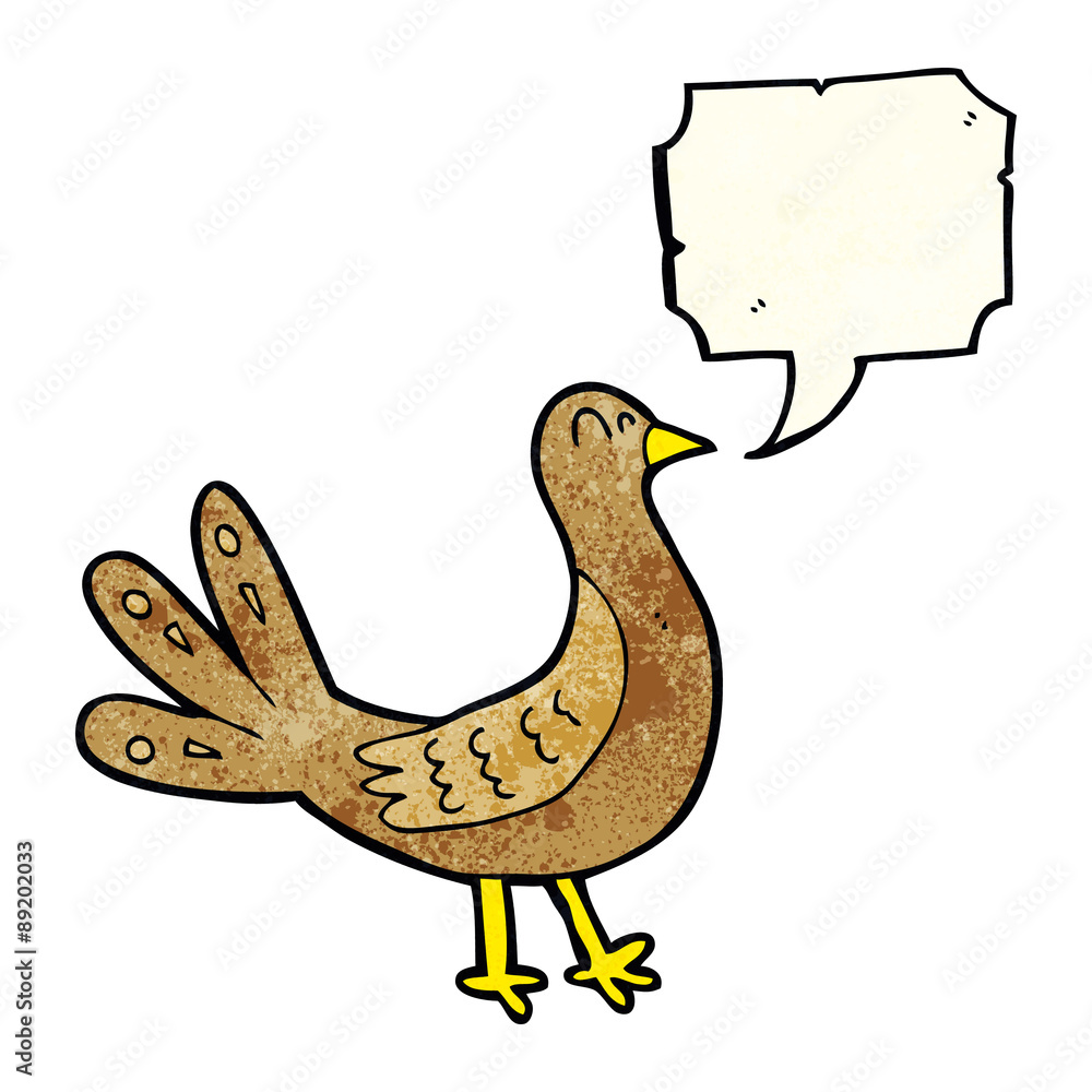 cartoon bird with speech bubble cartoon bird with speech bubble