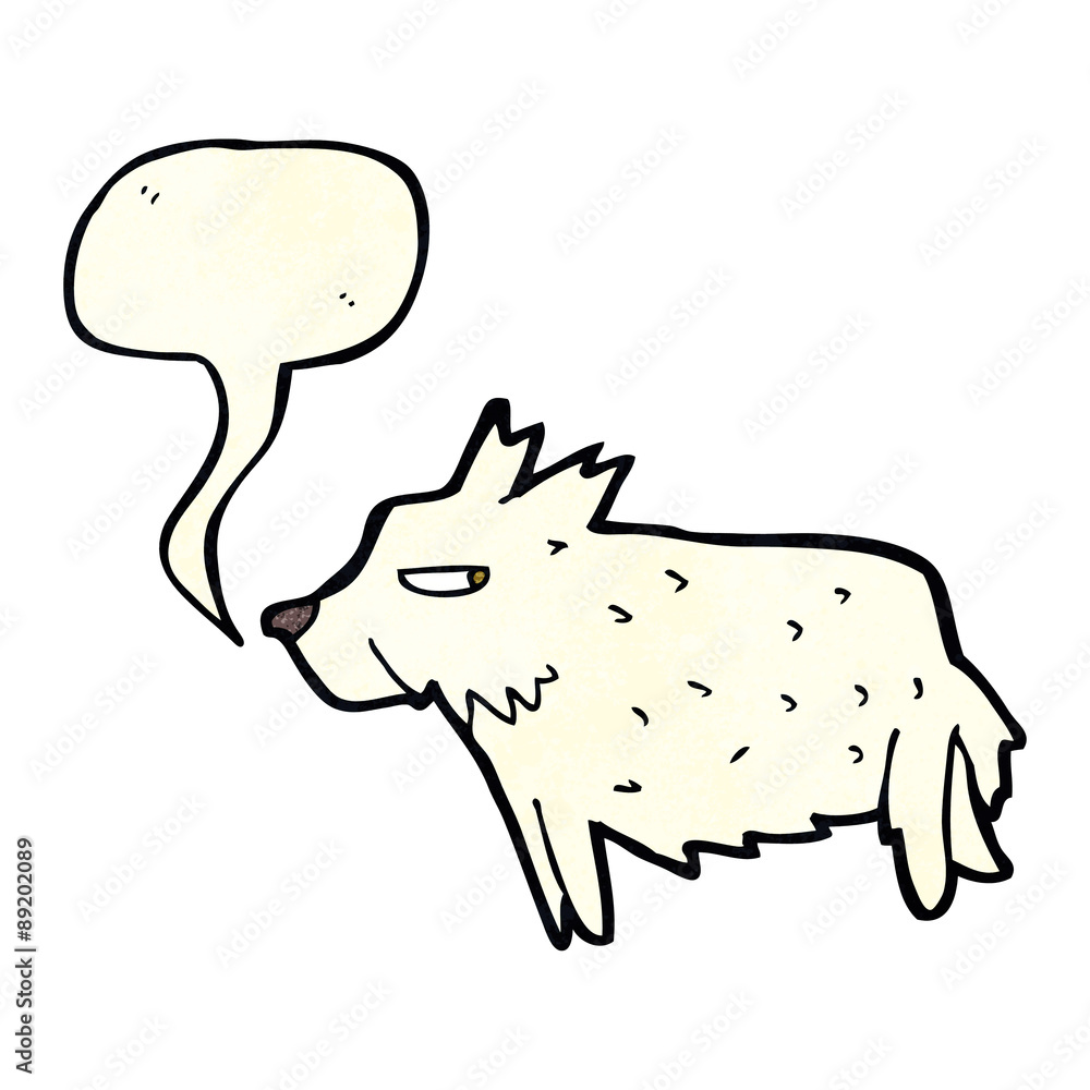 cartoon terrier with speech bubble cartoon terrier with speech bubble