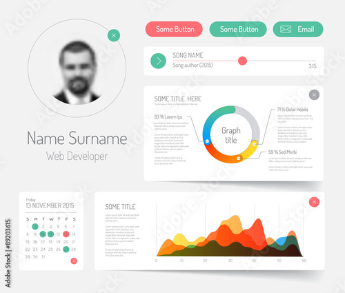 minimalist infographic dashboard template