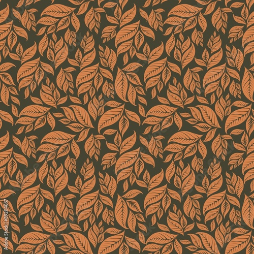 Orange Leafs Pattern