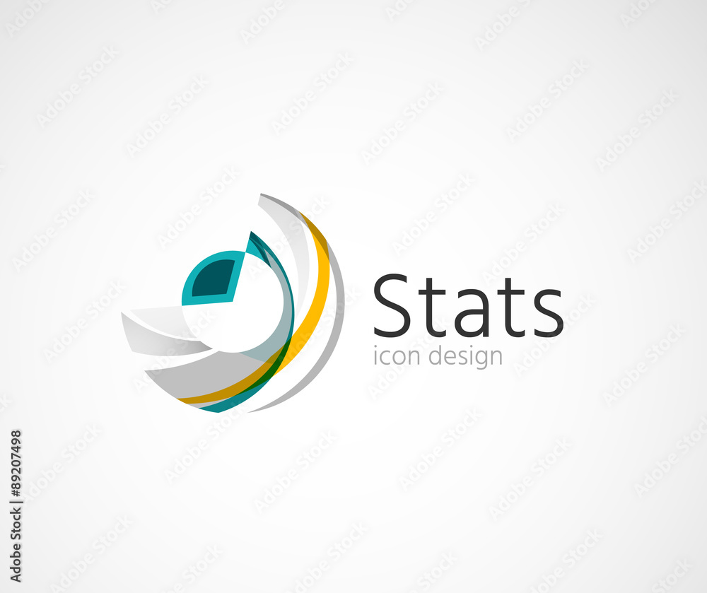 Statistics company logo design. Vector illustration. Statistics company logo design. Vector illustration.