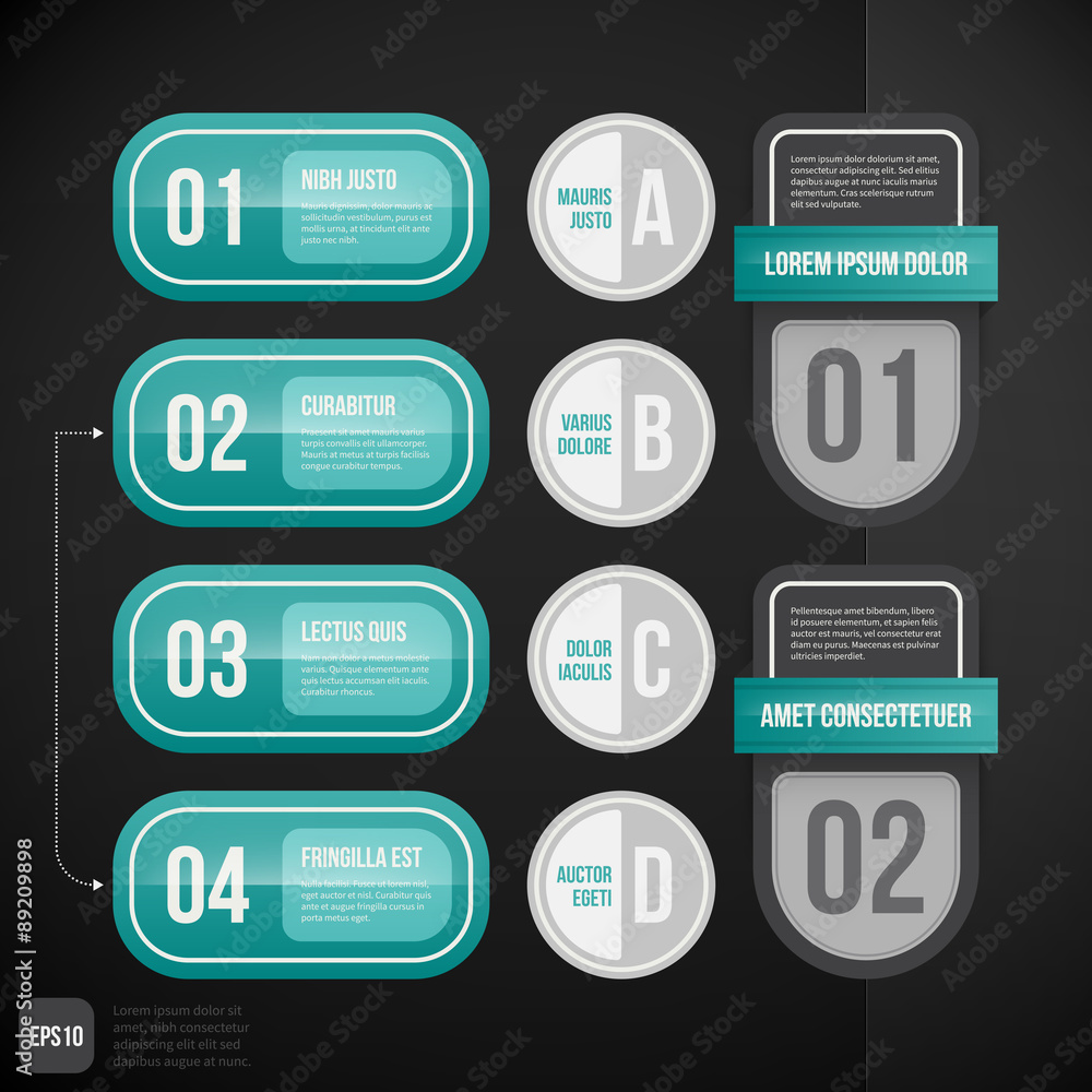 Set of different corporate options and badges. EPS10. Set of different corporate options and badges. EPS10.