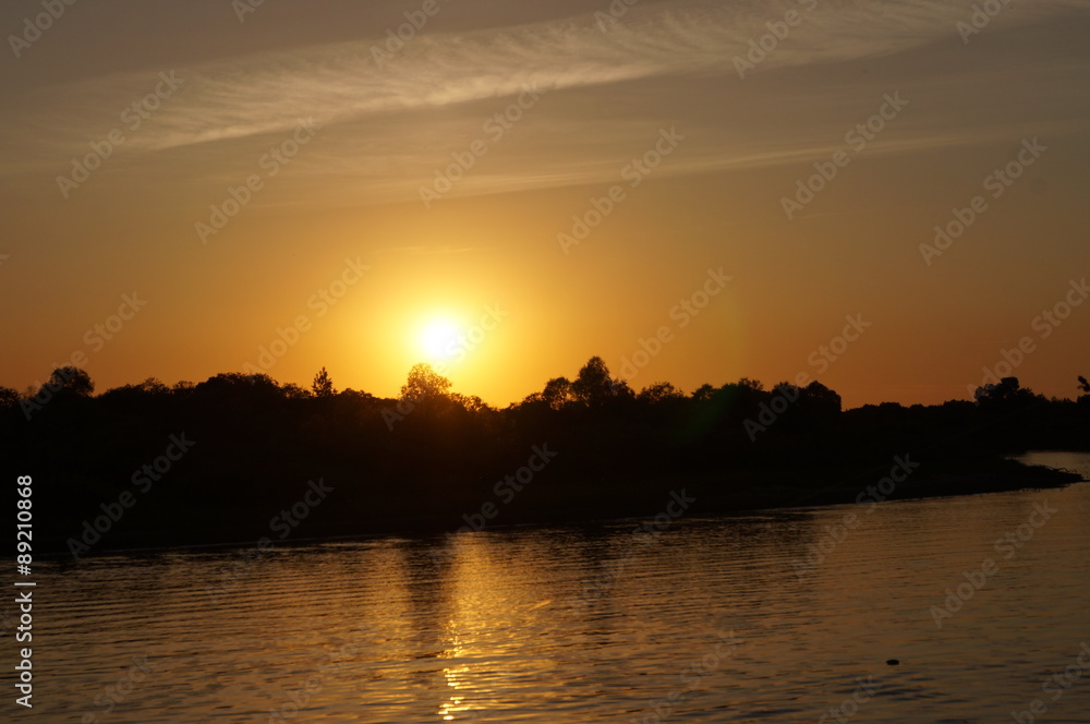 Naklejka premium Закат над Припятью