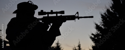 airsoft soldier sun rise