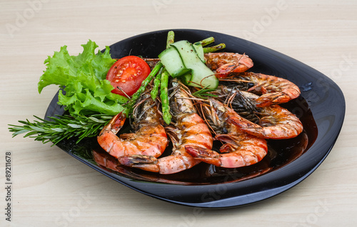 Grilled prawns