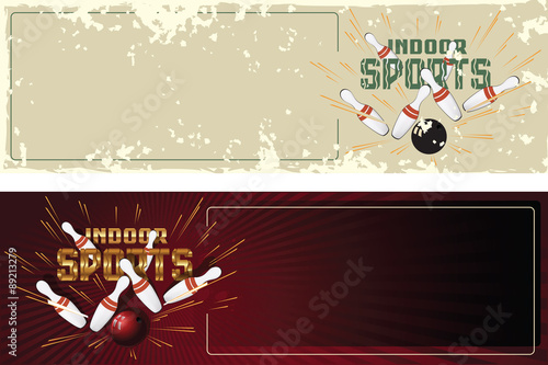 Vector illustration. Template promotional postcards. Indoor Spor