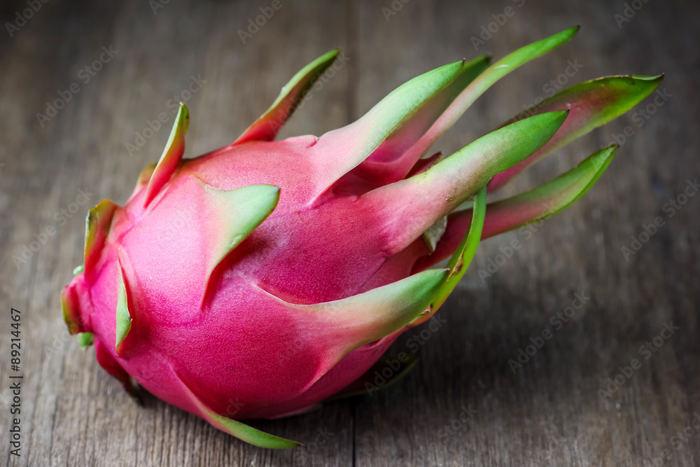 Dragon Fruit on wooden background Dragon Fruit on wooden background