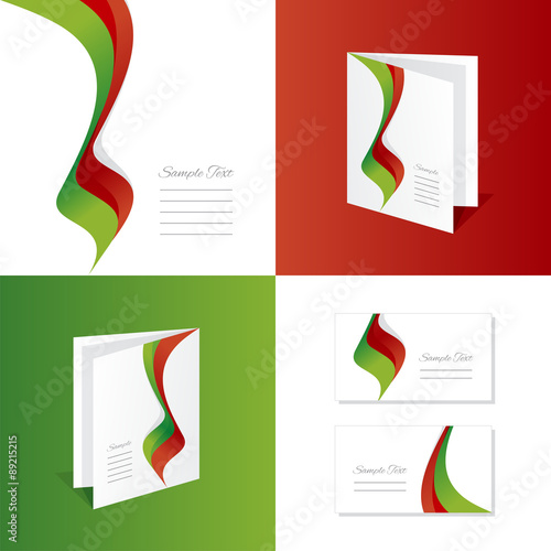 Abstract Portuguese brochure leaflet folder cover business card