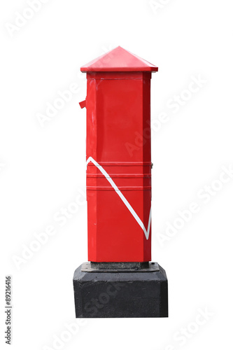Wallpaper Mural Red postbox isolated on white. Torontodigital.ca