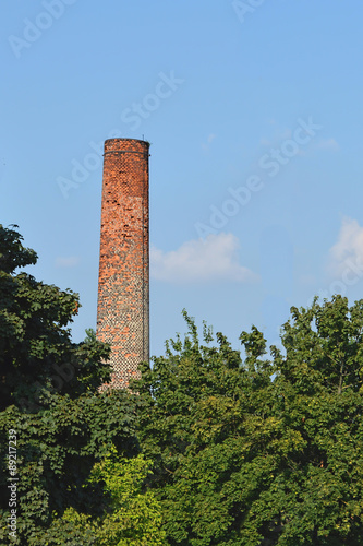 Old brick chimney