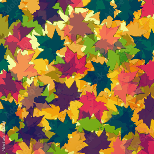Autumn background of maple leaves. Colofrul vector image. Eps 10
