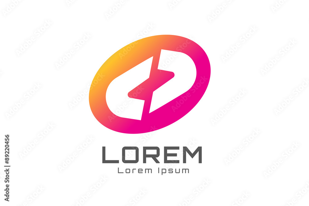 Vector circle ring logo design. Abstract flow icon template Vector circle ring logo design. Abstract flow icon template