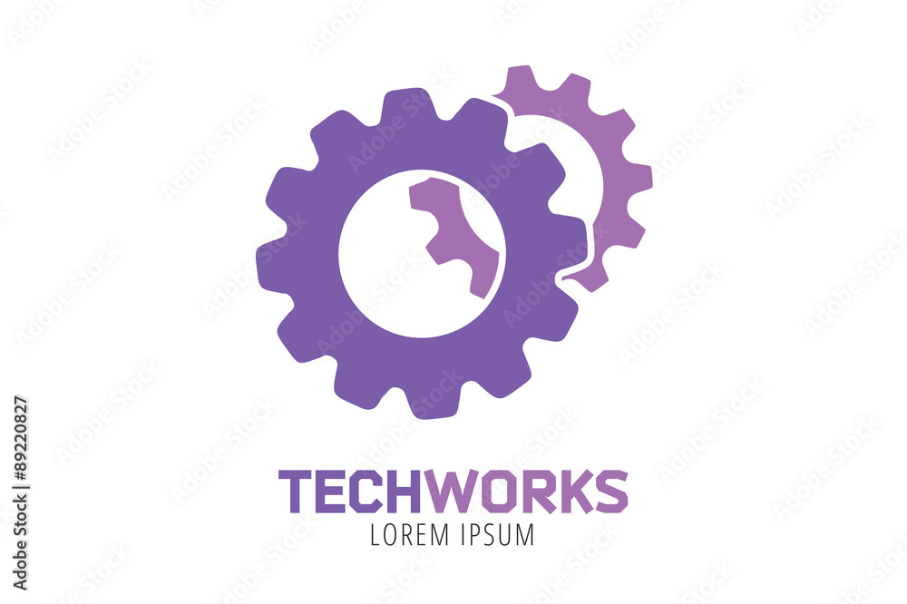Gear vector logo icon template. Machine, progress, teamwork Gear vector logo icon template. Machine, progress, teamwork