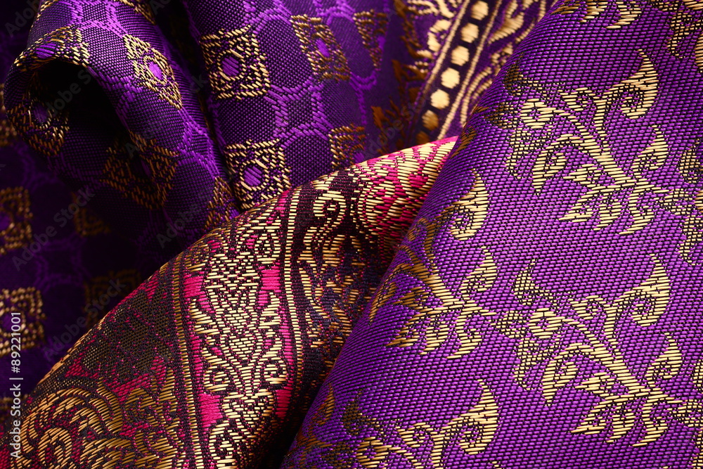 Antique Asian textile detail.
Antique Asian textile detail.