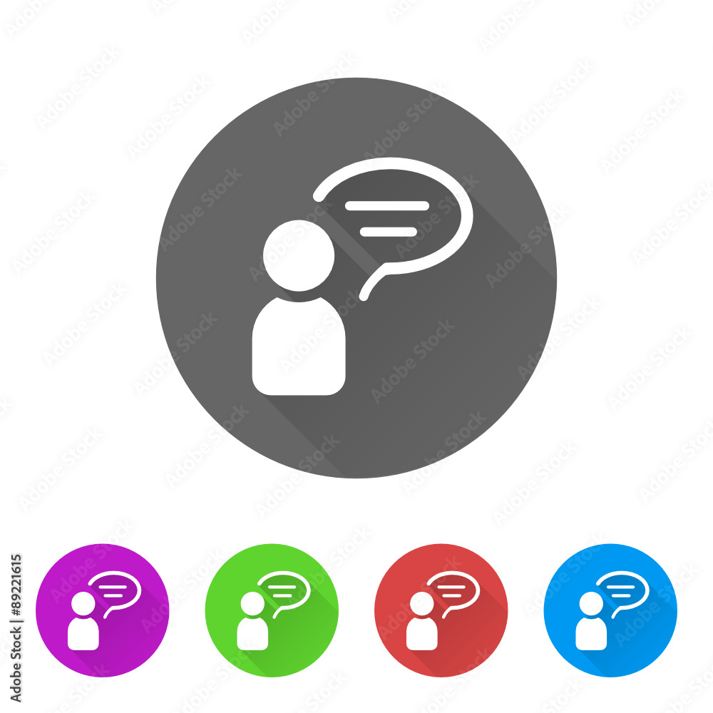 App Icon Long Shadow - 5 Colors App Icon Long Shadow - 5 Colors