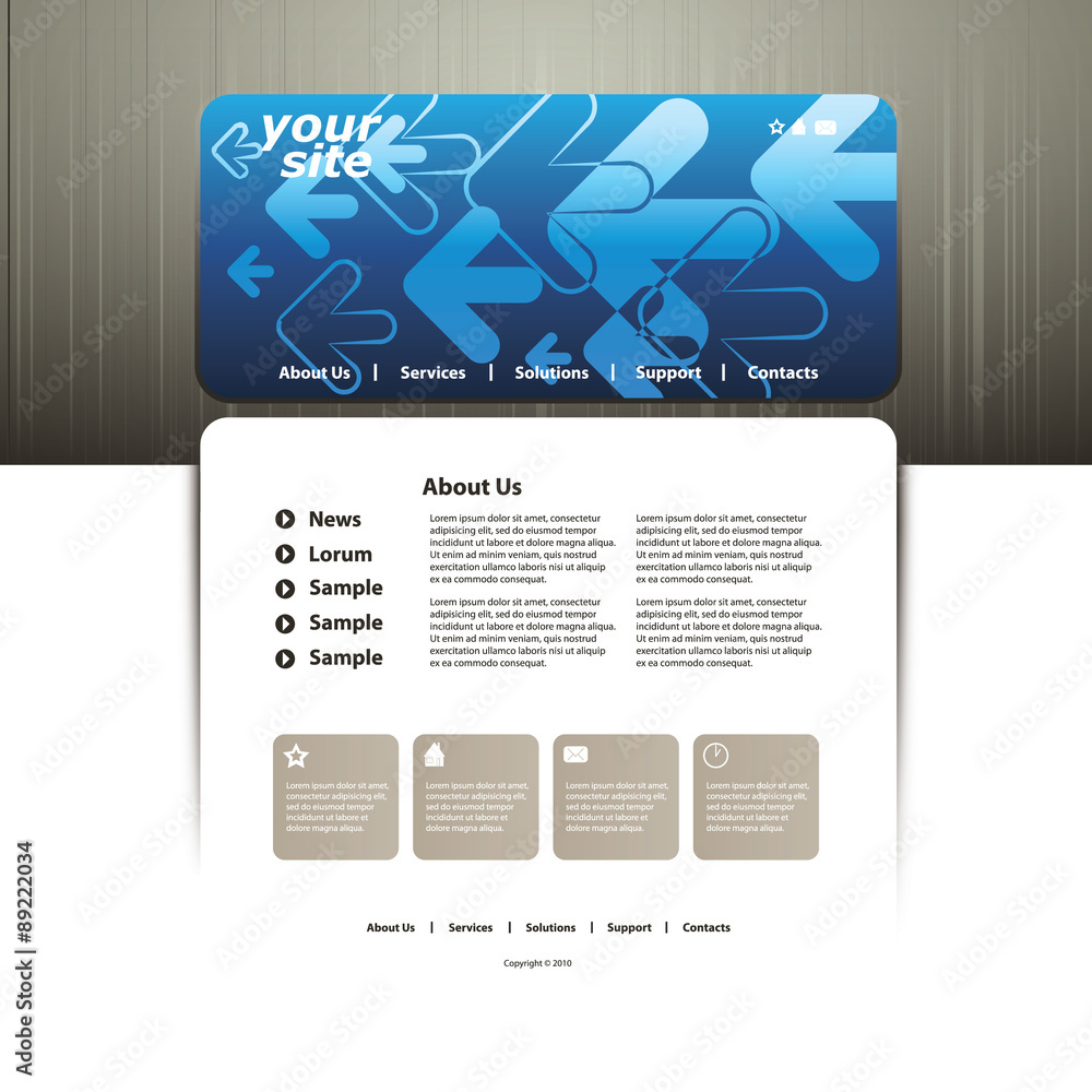 Naklejka premium Abstract Business Web Site Design Template Vector