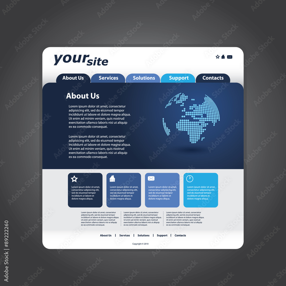 Obraz premium Abstract Business Web Site Design Template Vector
