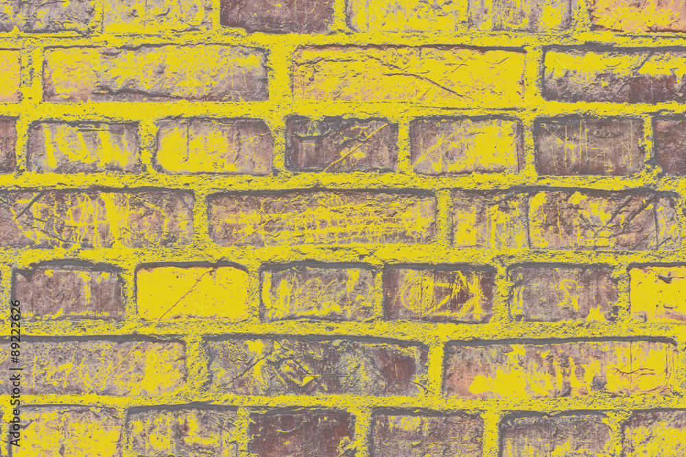 Grunge red brick wall texture.