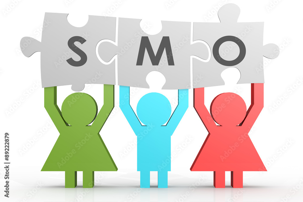 SMO - Social Media Optimization puzzle in a line SMO - Social Media Optimization puzzle in a line