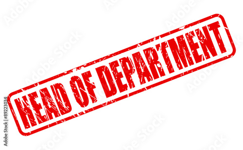 Head of Department red stamp text