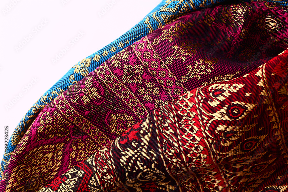 Antique Asian textile detail.
Antique Asian textile detail.