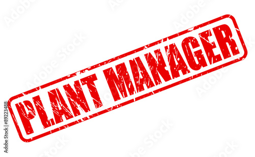 Plant Manager red stamp text