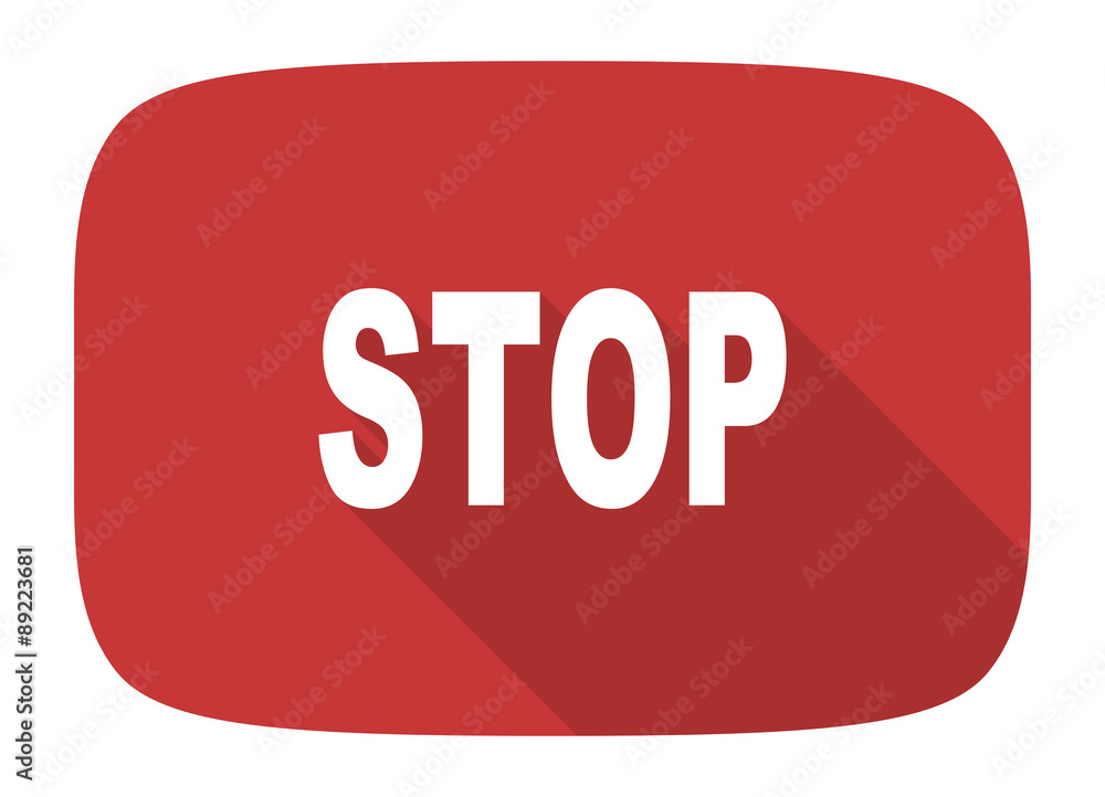 stop flat design modern icon