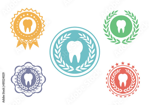 Tooth icons set