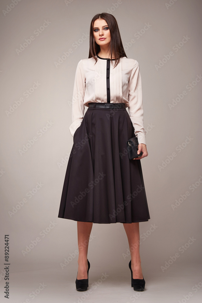 Beauty fashion clothes casual collection woman model brunette Beauty fashion clothes casual collection woman model brunette